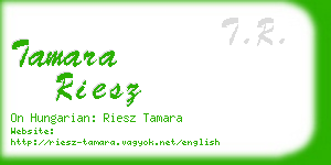 tamara riesz business card